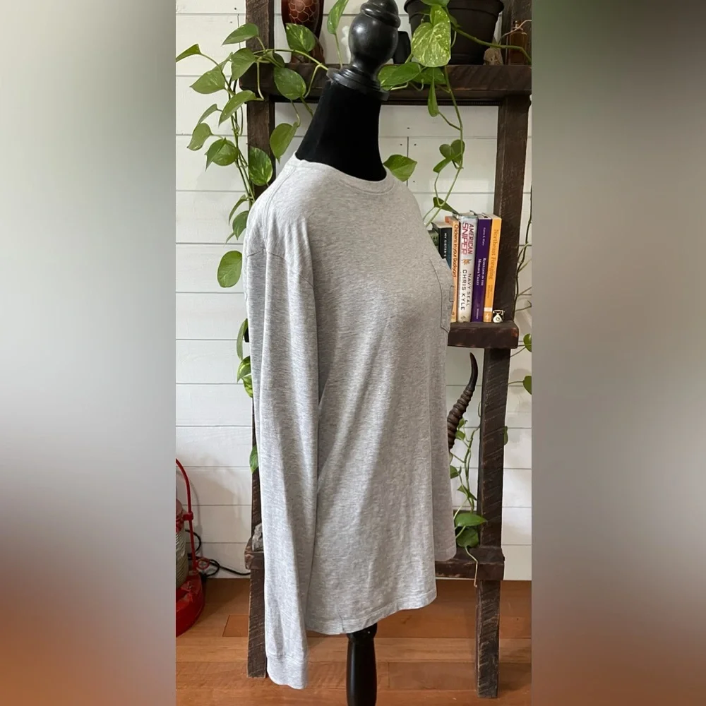 Vineyard Vines: Gray Long Sleeve Shirt with Whale Logo
